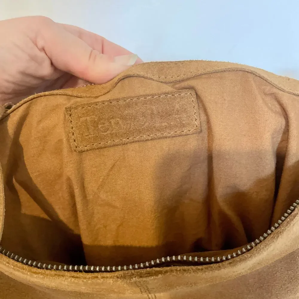 Ten79LA Ricky Suede Tan Crossbody Bag Fringe Western Native Inspired